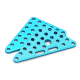 Makeblock - Triangle Plate 6x8-Blue(Pair)
