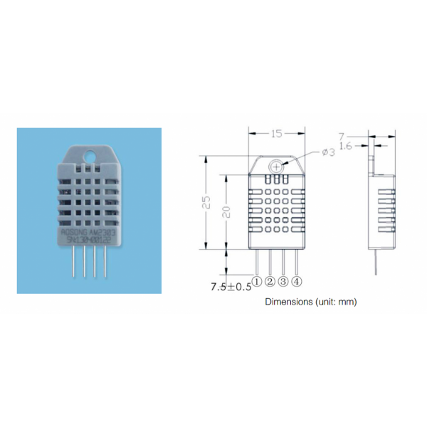 1PCS AM2303 Digital-output relative Temperature and Humidity Sensor CK 
