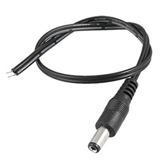 Power plug Cable - 30 cm - 5.5x2.1 mm - Male 
