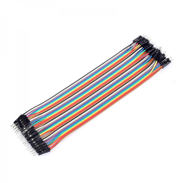 40PCS Dupont Wire Color Jumper Cable 1P-1P 2.54mm Female to Female 21cm