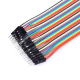40PCS Dupont wire jumpercables 21cm 2.55MM Male to Male for Arduino