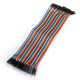 40PCS Dupont wire jumpercables 21cm 2.55MM Female to Male for Arduino