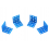 MakeBlock - Bracket 3x3-Blue (4-Pack)